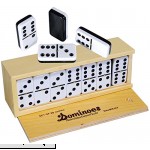 Dominoes Double 6 Tournament Size Two Toned with Spinner center Rivets in wooden case  B00YJYPLG6